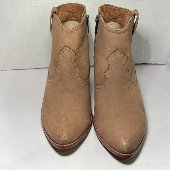 Frye Womens Reina Ash Leather Western Pointed Toe Booties Ankle Boots Size 8.5 - Picture 2 of 12